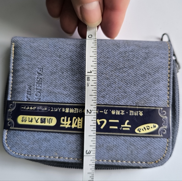 Fashion Milano Blue Canvas Wallet - Picture 4 of 10